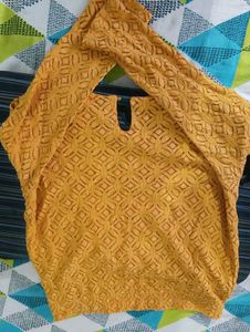 Mustard Yellow Lace Top