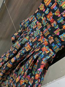 Fun Owl Print Casual Dress