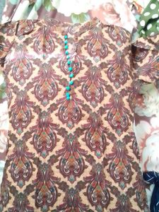 Paisley Print Kurti with Pants