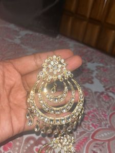 Gold Long Earring
