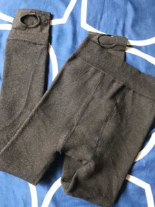 Imported Black Golden Glittered Seamless Stockings