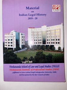 Indian Legal History IP University Syllabus