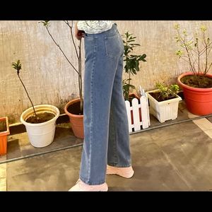 High-Waisted Wide Leg Jeans