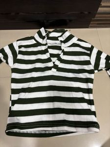Y2K Collar Crop Top Full Sleeve