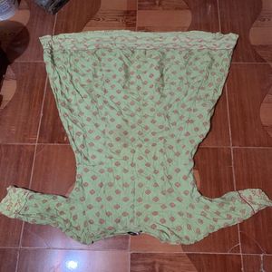Green Printed Top