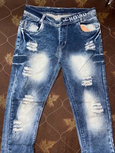 Distressed Denim Jeans