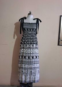 Black &amp; White Maxi Dress