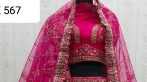bridal lehenga with 2 duppta