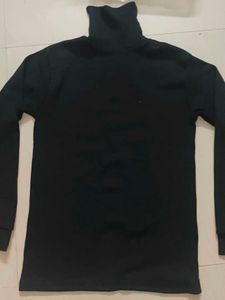 Black Turtleneck Long Sleeve Top