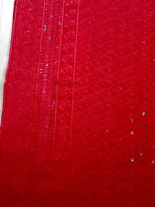 Red Embroidered Kurta