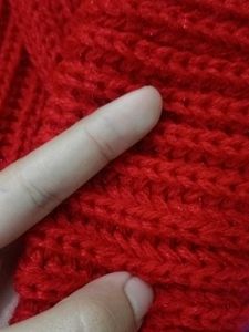 mikasa Red Knitted hand made Scarf