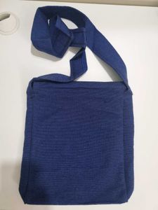 Blue Crossbody Cotton Bag