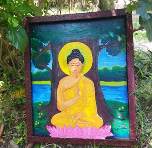 BUDDHA UNDER TREE ART 🧡
