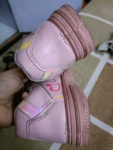 Girls Barbie Print Pink Shoes In 13 Number