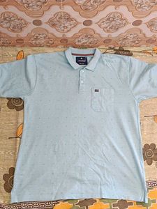 Light Blue Cottonking Polo T-Shirt