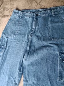 Denim Cargo Pants