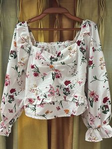 White Floral Top