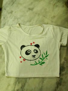 Cute Panda Crop Top
