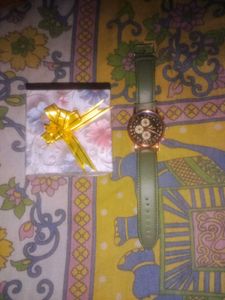 Green Leather Watch