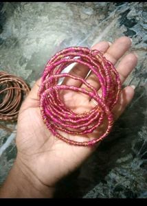 Pink &amp; Gold Bangles
