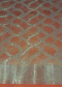 Peach Banarasi Saree