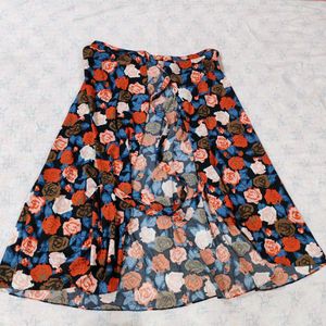 🌹 Rose Printed Wrap Skirt! 🌹
