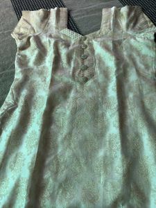 Off White Stitched Salwar Suit With Heavy Dupatta