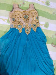 sea blue Elegant Indian Ethnic Dress