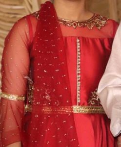 Elegant Red &amp; Gold Gown