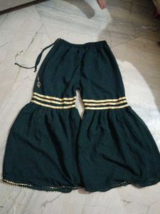 Green Sharara Palazzo Pants
