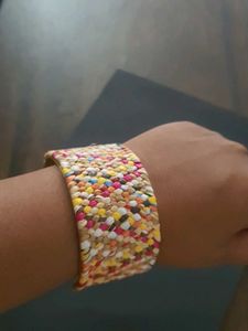 Multicoloured Raffia Braclat