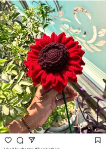 Crochet Sunflower (Red)