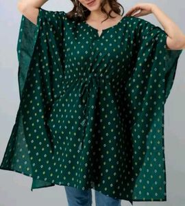 🔥Sale 🔥Green Ethenic Print Kaftaan