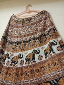 Elephant Print Boho Skirt