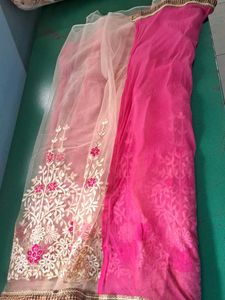 Half Shade Beautiful Work Saree &amp;Beautifu Blouse
