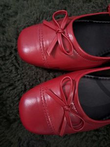 Deep Maroon Red Mary Jane Ballerinas