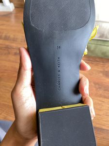 Charles &amp; Keith Patent Fringe Sandals