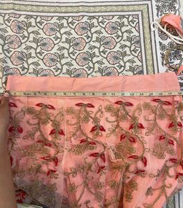 Embellished Pink Lehenga With Contrasting Dupatta