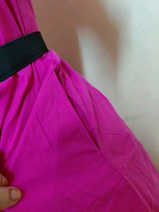 Fushsia Pink Midi Dress