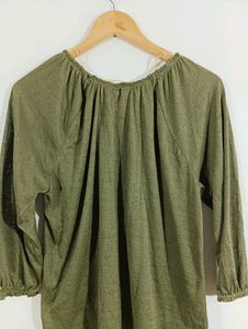 Olive Green Color Top ( Women's)