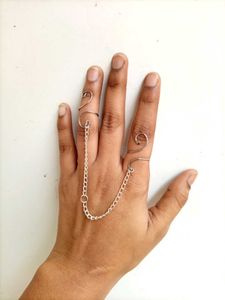 Punk Style Rings With Chain