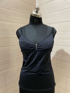 Imported Padded Black  Tank Top
