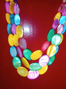Colorful beads necklace and earring😍😍