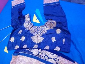 Blue Embroidered Lehenga Choli