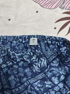 Blue Pattern Bikini Bottom