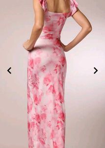 Pink Floral Maxi Dress