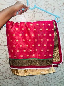 FOR DIWALI New Red Silk Saree