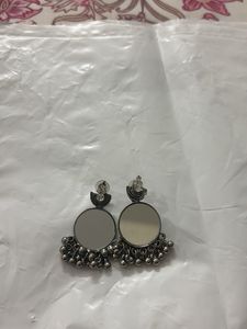Mirror Jhumka Earrings