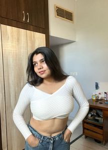 Trendy White Crop Top