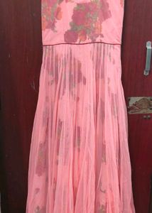 Pink Net Anarkali Dress